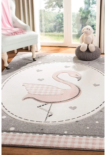Charlie Pink Flamingo Kids Rug