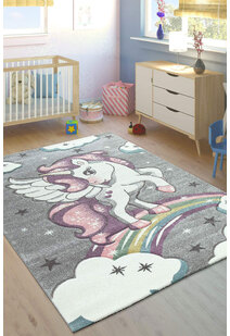 Charlie Flying Unicorn Kids Rug
