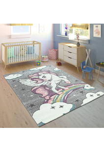 Charlie Flying Unicorn Kids Rug