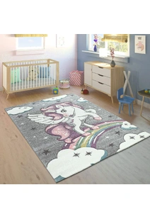 Charlie Flying Unicorn Kids Rug