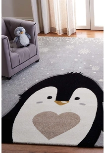 Charlie Carved Penguin Kids Rug