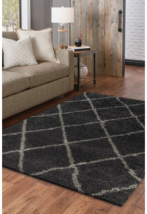 Ciro Black Moroccan Shaggy Rug