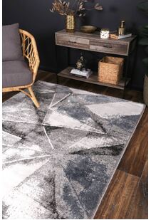 Cole Grey Triangle Abstract Rug