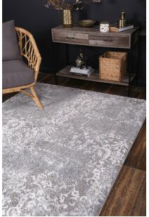 Cole Grey Floral Abstract Rug