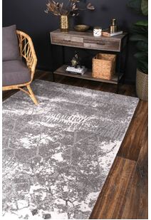 Cole Grey Abstract Pattern Rug