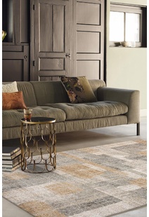 Cremona Geometric Carved Rug
