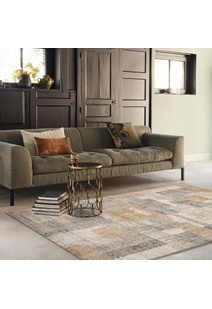 Cremona Geometric Carved Rug