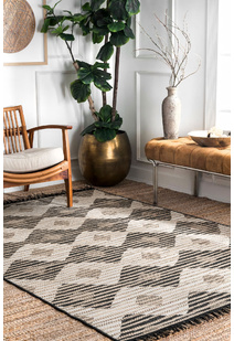 Carlo Geometric Striped Rug
