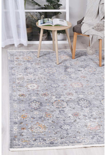 Darra Grey Transitional Floral Rug
