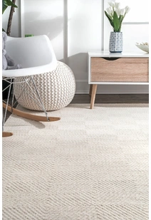 Dhurrie Beige Wool Rug DIDIA-BE