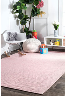 Dhurrie Pink Flatweave Wool Rug
