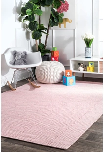 Dhurrie Pink Flatweave Wool Rug