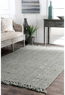 Dyed Jute Grey Hand Woven Rug