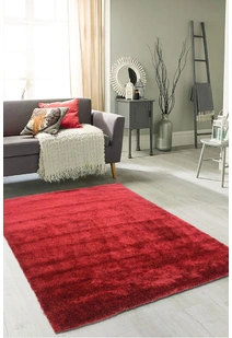 Dream Plain Red Thick Shaggy Rug
