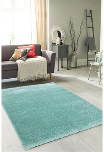 Dream Plain Green Thick Shag Rug