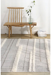 Evan Striped Multi Textured Rug