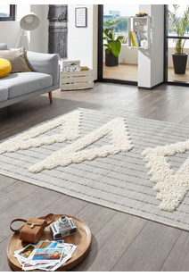 Evan Multi Texture Geometric Rug