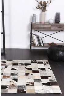 Elena Cow Hide Leather Rug