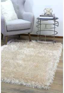 Elisa Plain Beige Thick Shaggy Rug