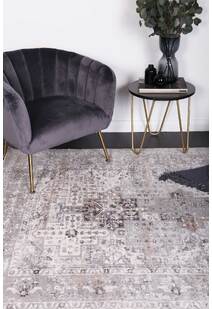 Elvis Grey Transitional Classic Rug