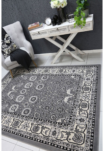 Emma Grey Traditional Floral Rug