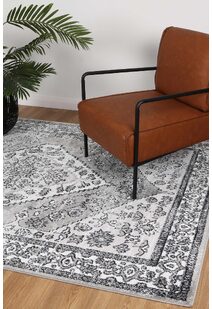 Empoli Grey Traditional Floral Rug