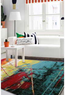 Ellen Multi Coloured Modern Rug