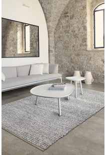 Echo Grey Hand Braided Wool Rug