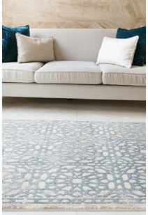 Fabian Damask Blue Rug