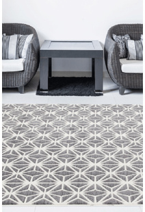 Fabian Geometric Grey Rug