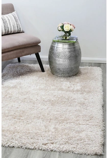 Flavia Plain Cream Shaggy Rug