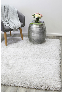 Flavia Plain Grey Thick Shaggy Rug