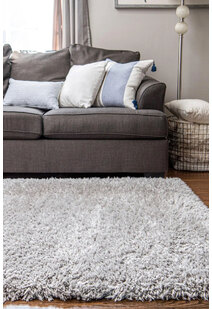 Frida Plain Grey Thick Shaggy Rug