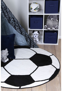 Hello Round Soccer Ball Kids Rug