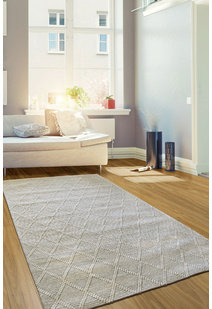 Harper Grey Diamond Wool Rug