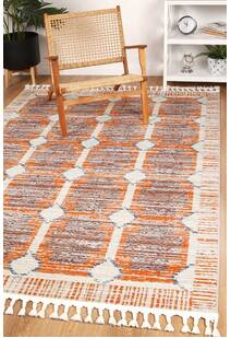 Inti Moroccan Orange Tribal Rug
