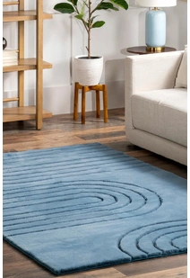 Jessa Plush Washable Rug JESLIN-BLU