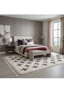 Joey Moroccan Cross Pattern Rug