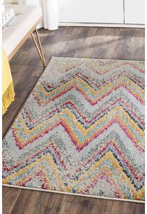 Kara Modern Chevron Striped Rug