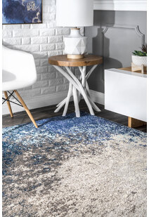 Kara Modern Blue Abstract Rug