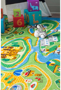 Kids Car Road Marine Town Rug