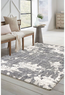 Kupa Modern Grey Shaggy Rug