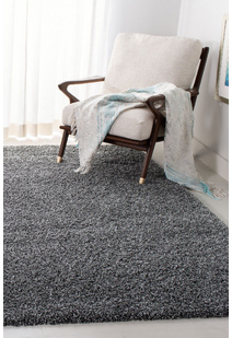 Lara Plain Charcoal Shaggy Rug