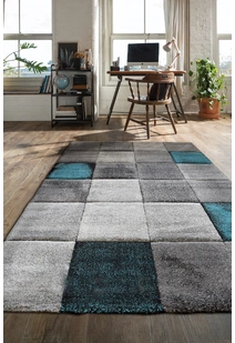 Lucia Carved Square Pattern Rug