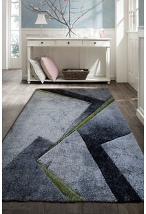 Lucia Green Modern Abstract Rug