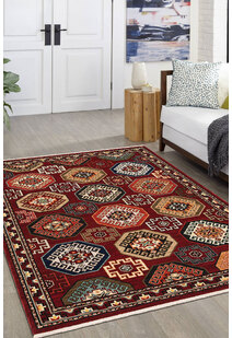 Leah Classic Geometric Wool Rug