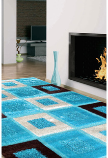 Logan Square Pattern Shaggy Rug