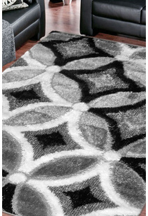 Logan Modern Grey Shaggy Rug