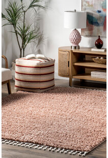 Lucy Pink Moroccan Tassel Rug