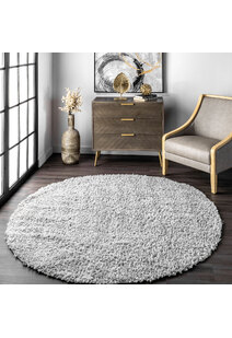 Luis Plain Grey Shaggy Rug